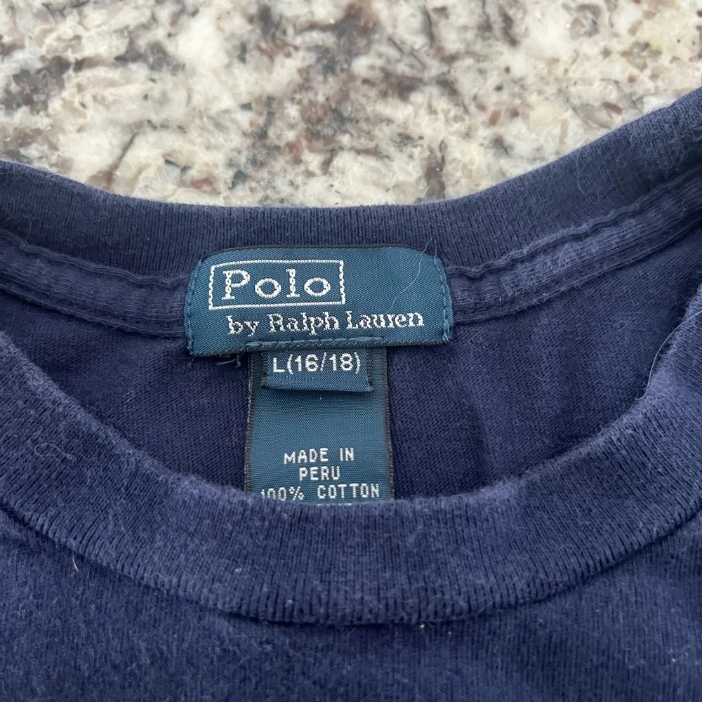 Boys size‎ L Navy Blue Polo by Ralph Lauren Shirt
